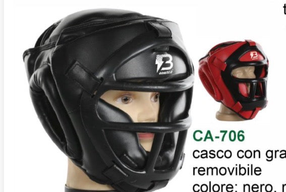 Casco con griglia rimovibile